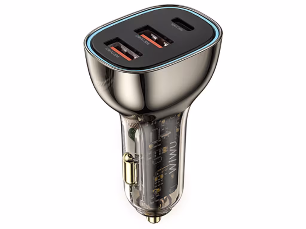 شارژر فندکی فست شارژ یو اس بی و تایپ سی 90 وات ویوو Wi-QC013