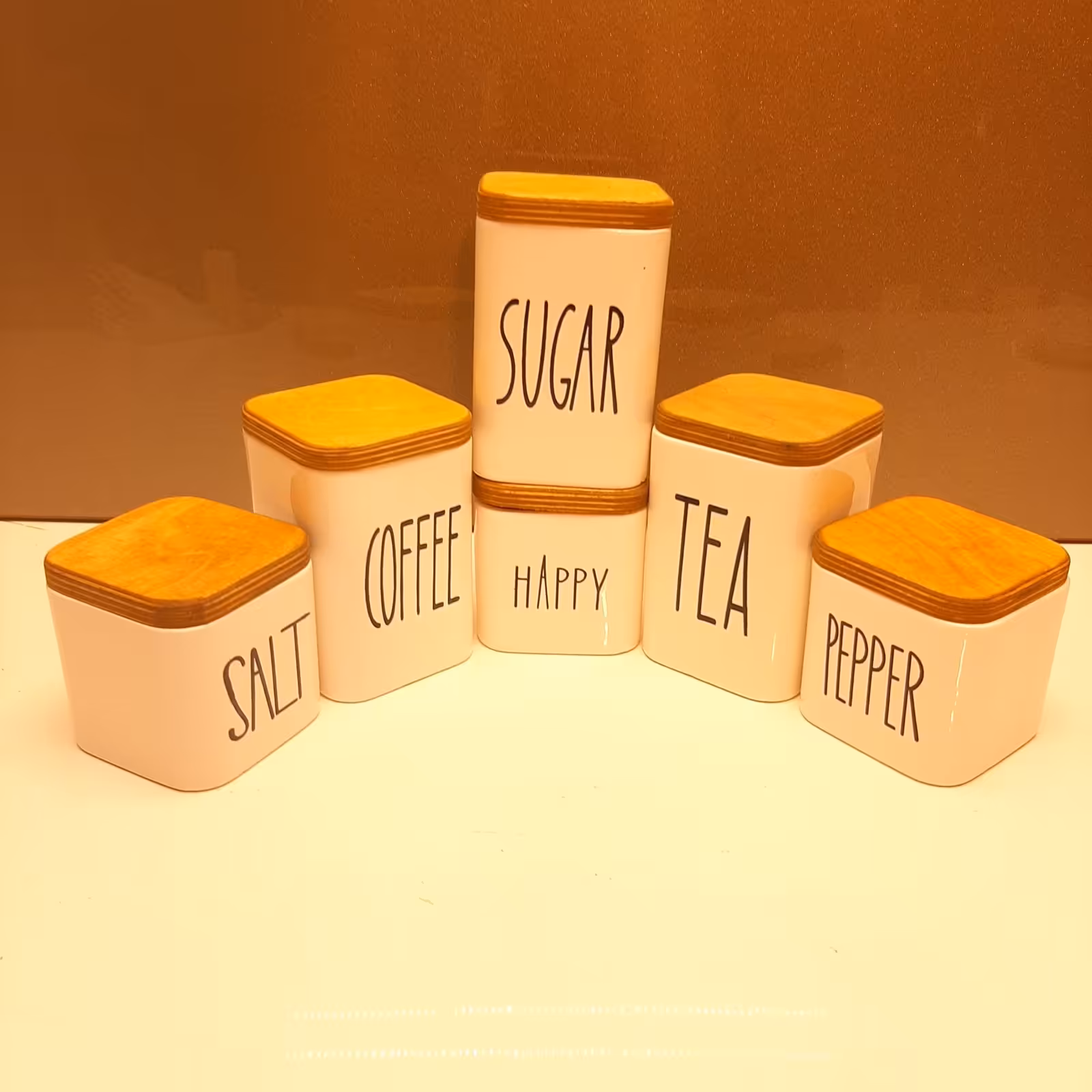 بانکه سرامیکی مدل مربع مجموعه 6 عددی 