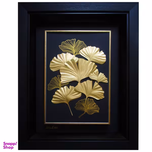 تابلو طلا کوب زرکات طرح گلبرگ مدل F140