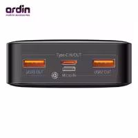 شارژر همراه باسئوس مدل PPDML-J01 ظرفیت 20000 میلی آمپر ساعت - 15 وات | موبایل آردین