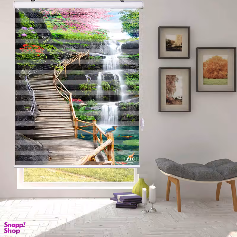 پرده زبرا زیو مدل L5076 سایز 200x200 سانتی متر