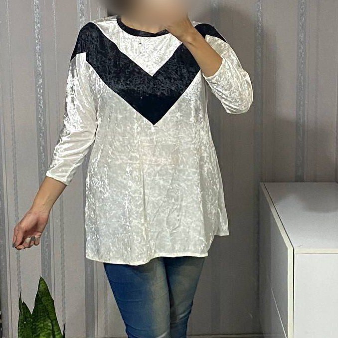 تونیک مخمل یقه هفتی فری سایز تا حدود سایز 44 (قبل از سفارش از غرفه دار موجودی گرفته شود )