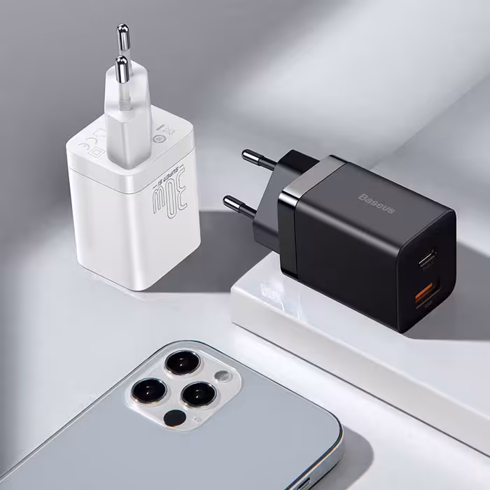 شارژر دیواری فست بیسوس-سفید Baseus Super sipro quick charger C U 30W EU CCSUPP-E01