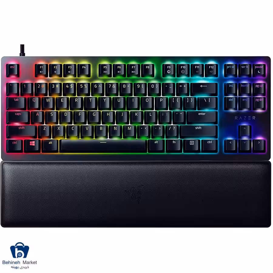 کیبورد مخصوص بازی ریزر مدل Huntsman V2 Tenkeyless Clicky Optical Switch Purple