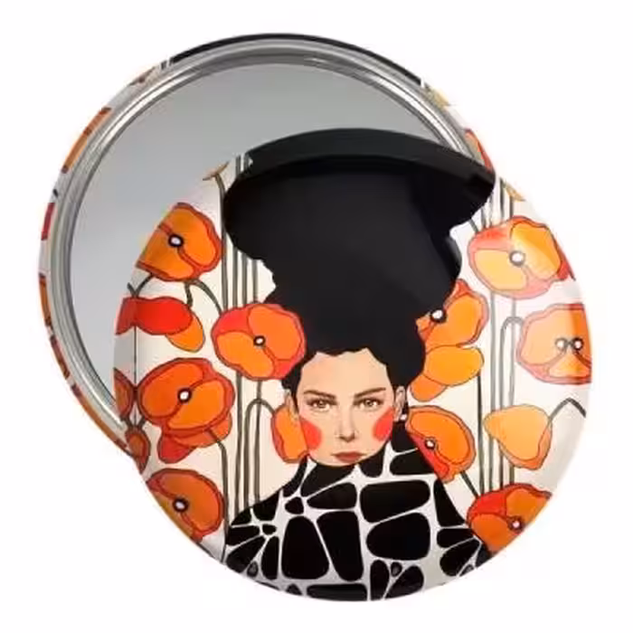 آینه جیبی خندالو مدل دخترونه کد 6136