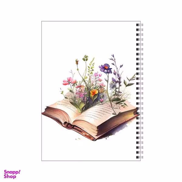 دفتر مشق 50 برگ بامبیلیپ طرح کتاب و گل کد 2069807