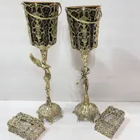 ست سطل و دستمال برنزی