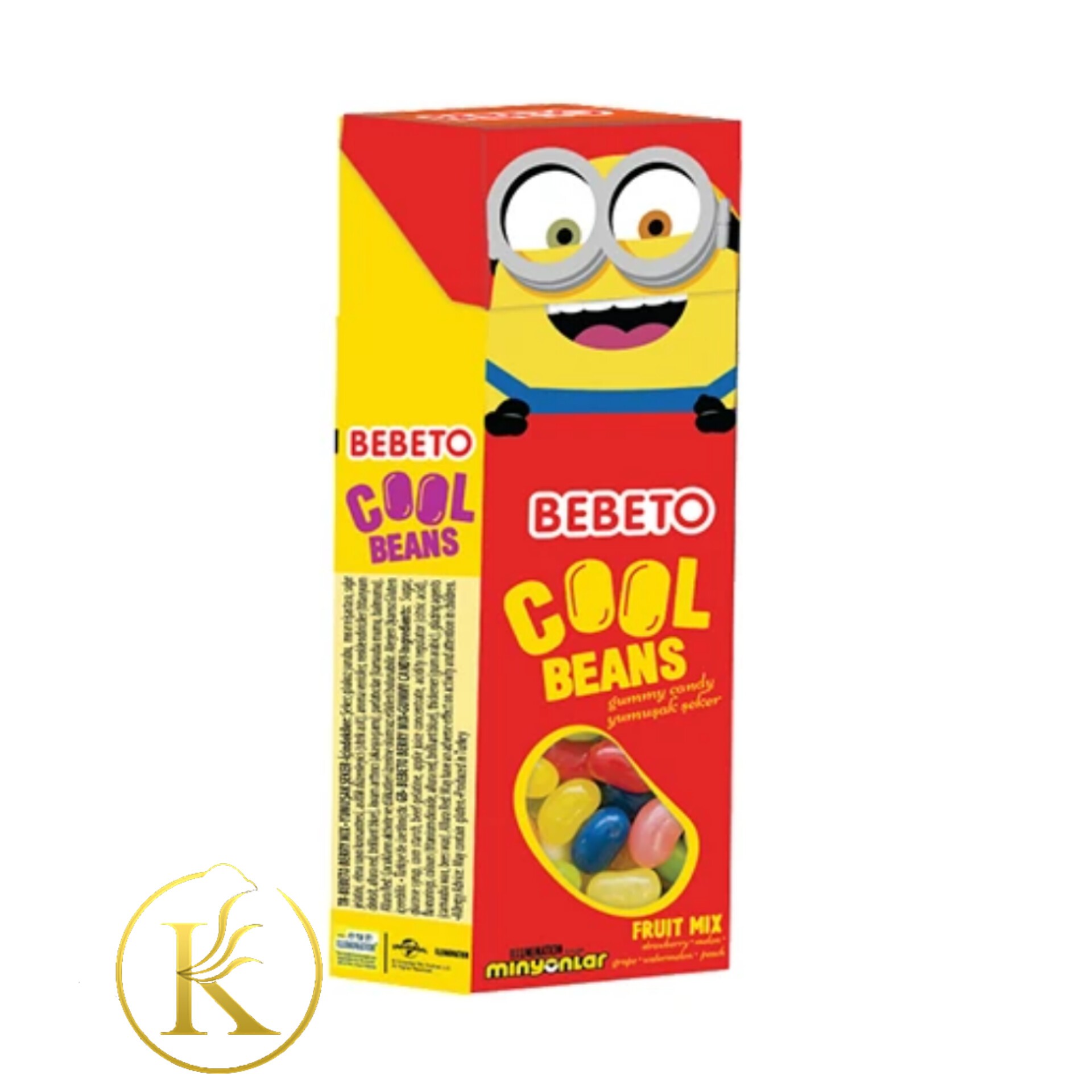 پاستیل جیلی بیلی ببتو مدل مینیون با طعم میکس میوه (30گرم) bebeto

