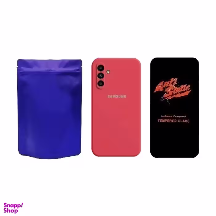 کاور گوشی موبایل مدل M-B Silicon و محافظ صفحه نمایش Anti Static مناسب سامسونگ Galaxy A15