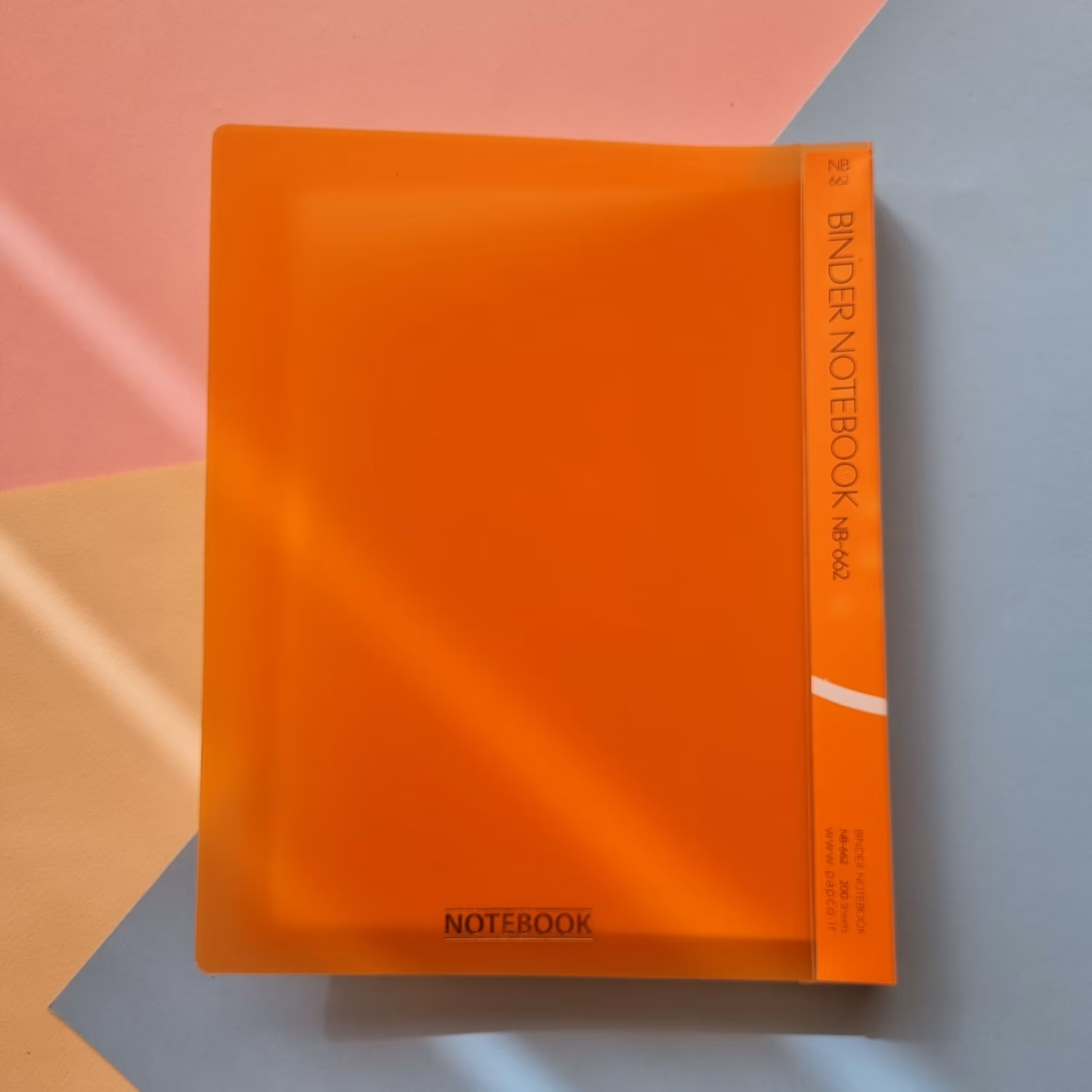 دفتر کلاسوری 200 برگ قفل فلزی-نارنجی