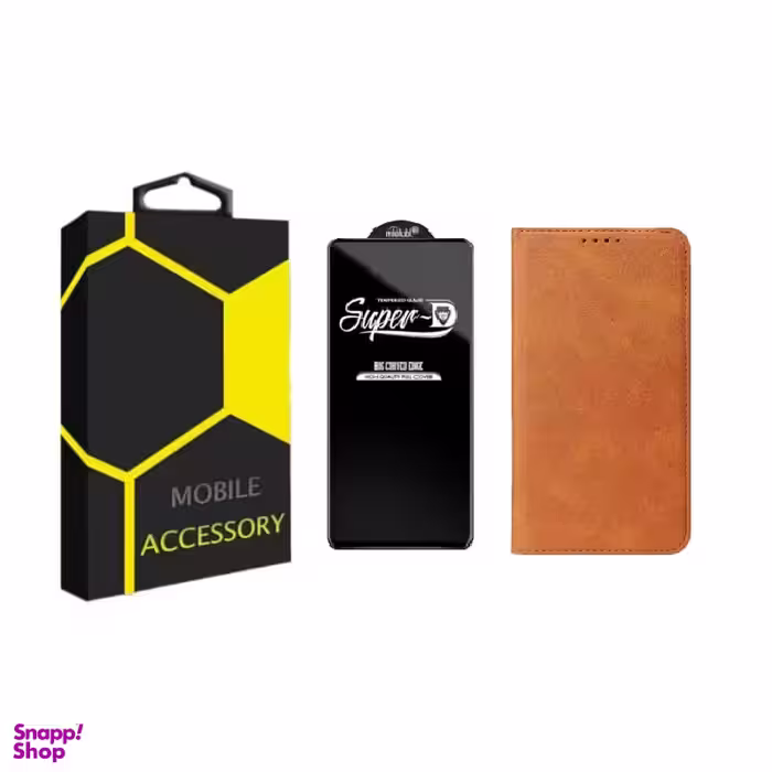 کیف موبایل مدل کلاسوری مناسب سامسونگ Galaxy A32 5G به همراه محافظ صفحه نمایش SuperD