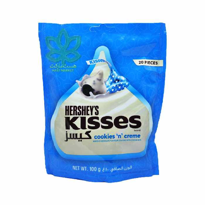 شکلات سفید کرمی با تکه های کوکی 20 عدد کیسز هرشیز - hersheys
