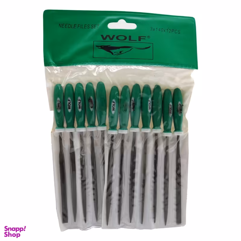 سوهان فلز ولف مدل دم موشی کد YP-3140 مجموعه 12 عددی