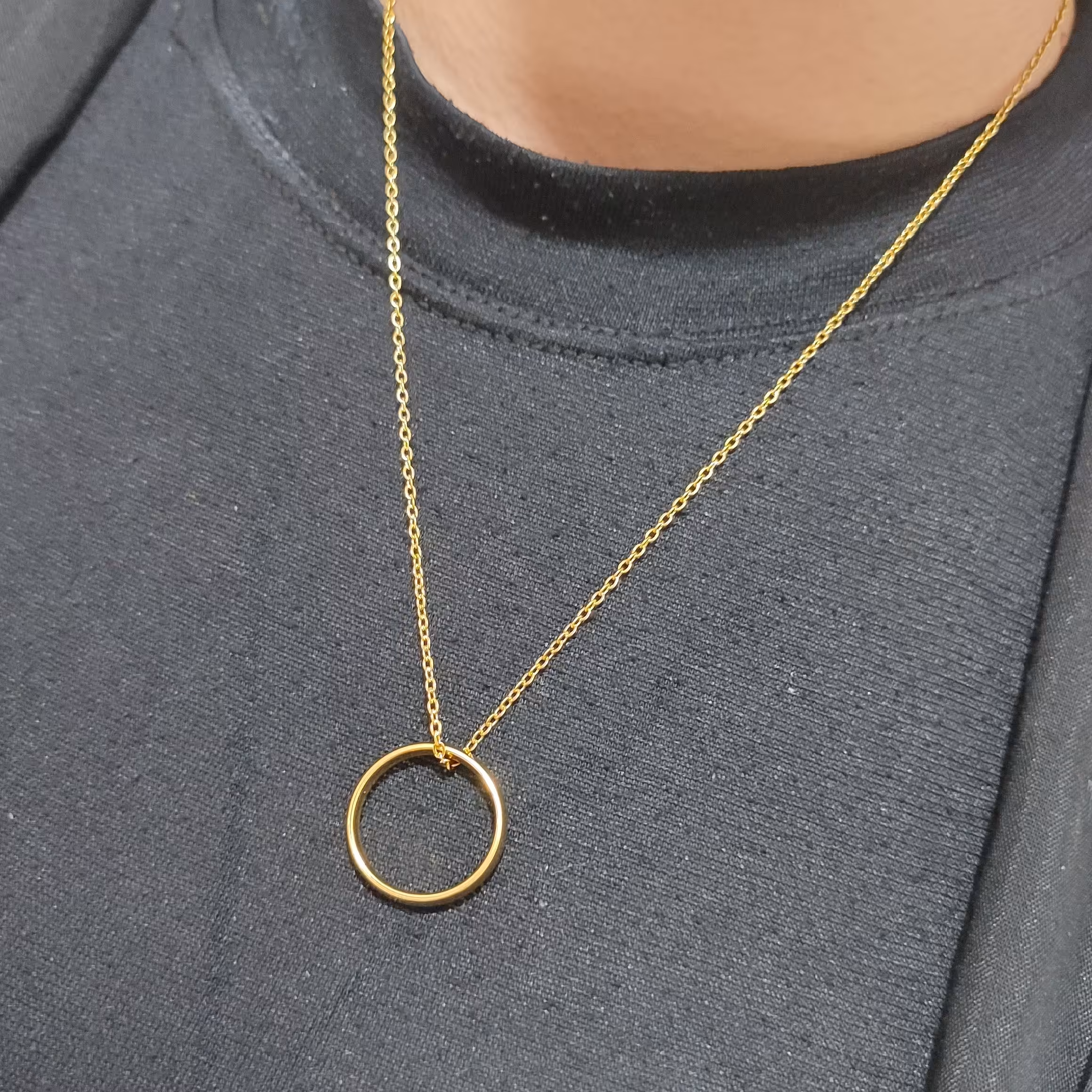 گردنبند حلقه عشق استیل ضد حساسیت رنگ ثابت کد(230)