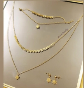 نیمست استیل دولاین با آویز برگ