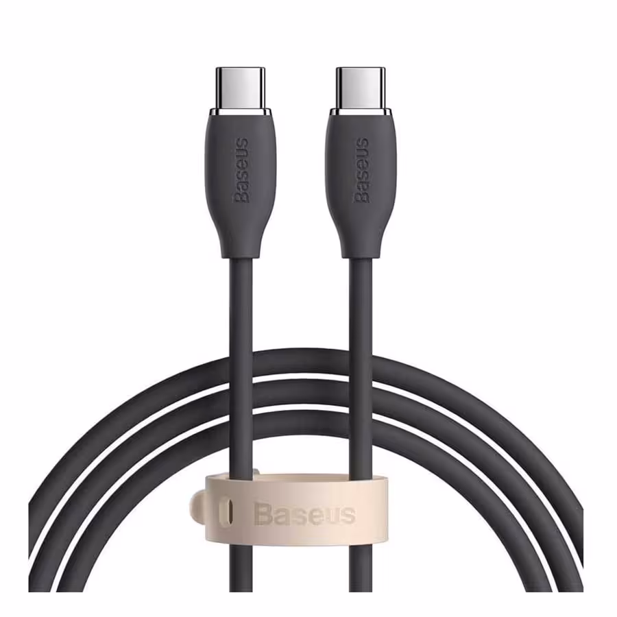 قیمت و خرید کابل تبدیل 1.2 متر USB-C به USB-C بیسوس مدل Jelly Liquid Silica Gel CAGD030001 | یاس ارتباط