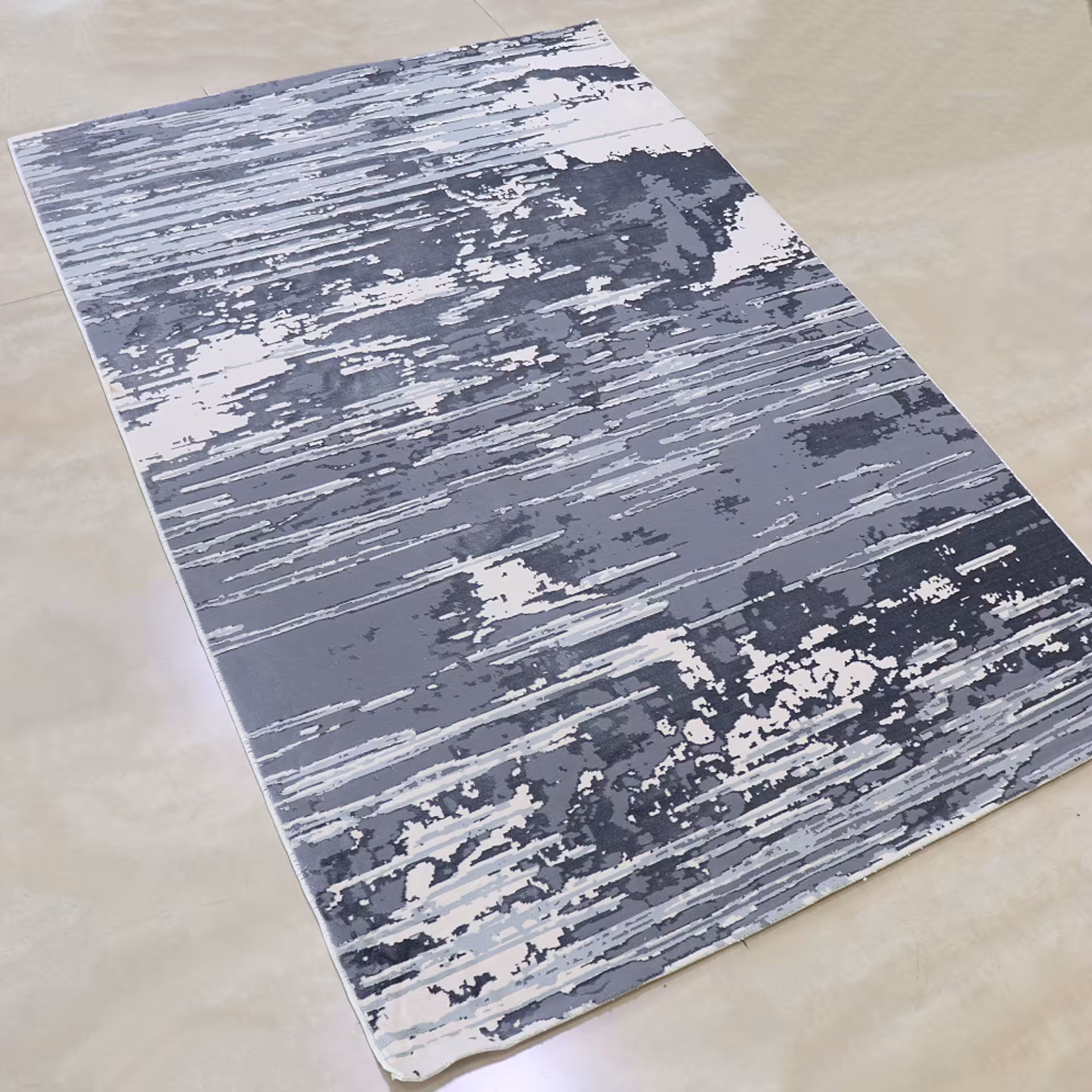 فرش مدرن  زمینه طوسی 4 متری 