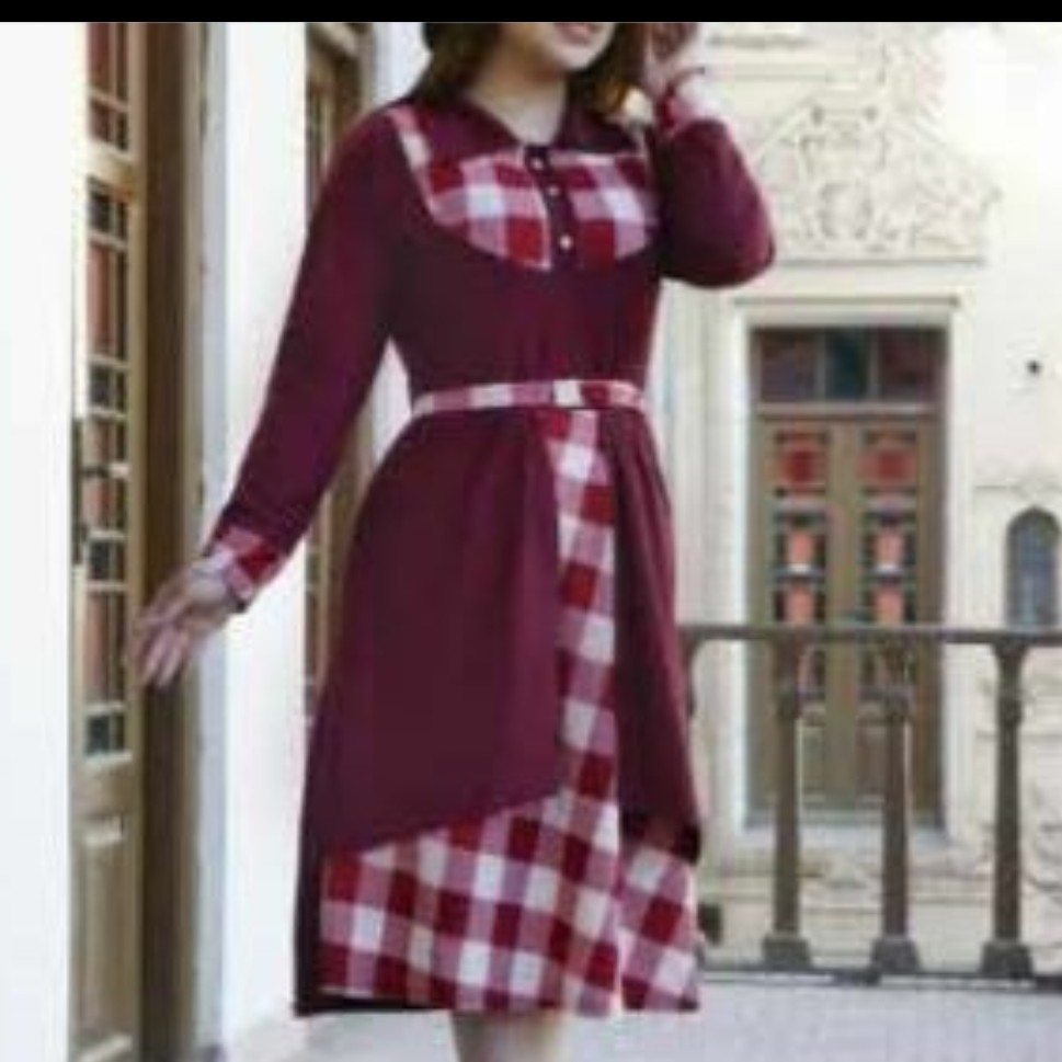 تونیک زنانه خرجکار چهارخونه