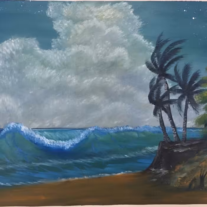 تابلونقاشی طوفان دریا