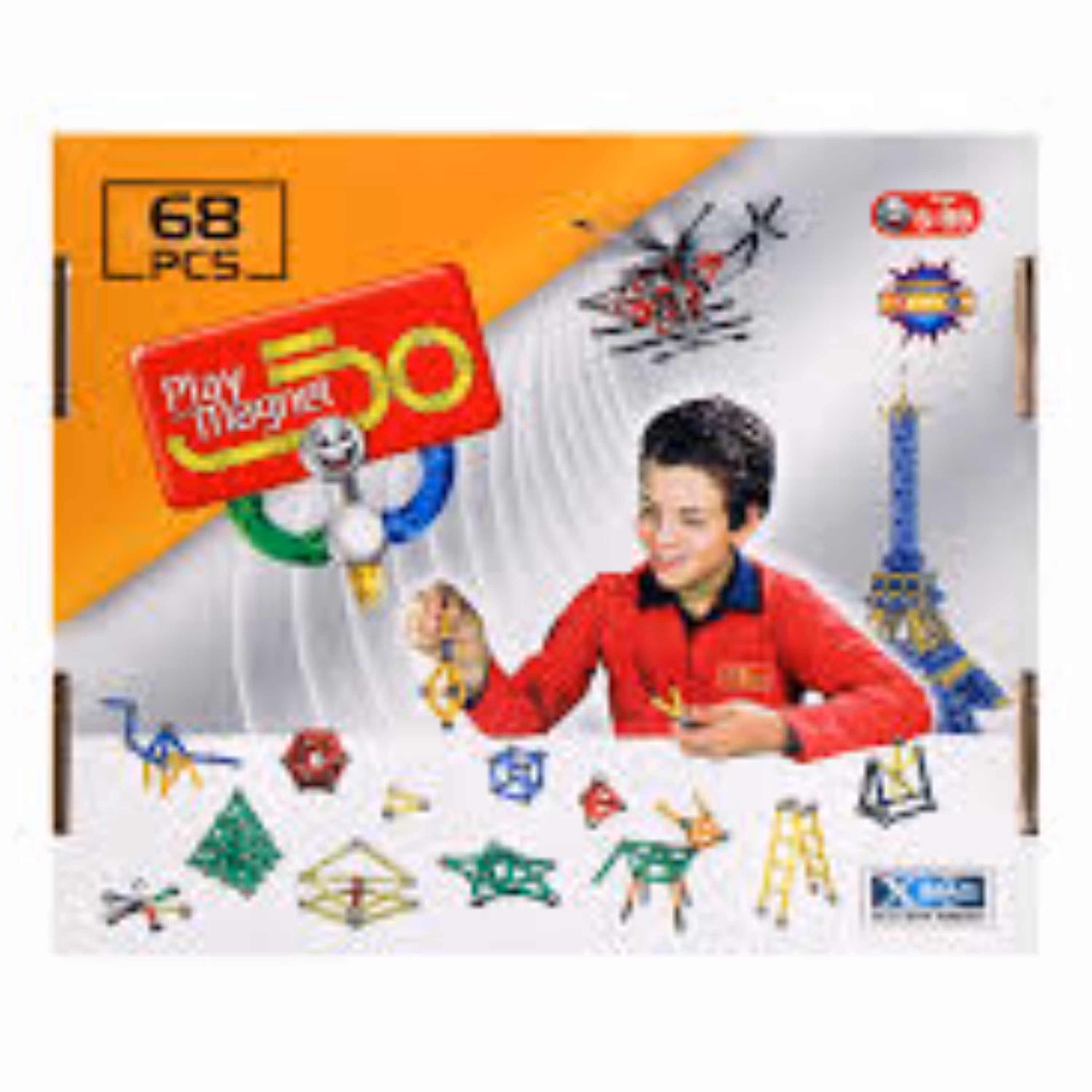 خانه سازی مگنت 68 قطعه مناسب کودکان پنج سال و بالاتر