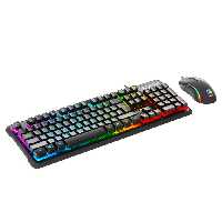 کیبورد و موس USB گیمینگ گرین مدل GKM605 RGBGreen GKM605 RGB USB Wired Keyboard   Mouse