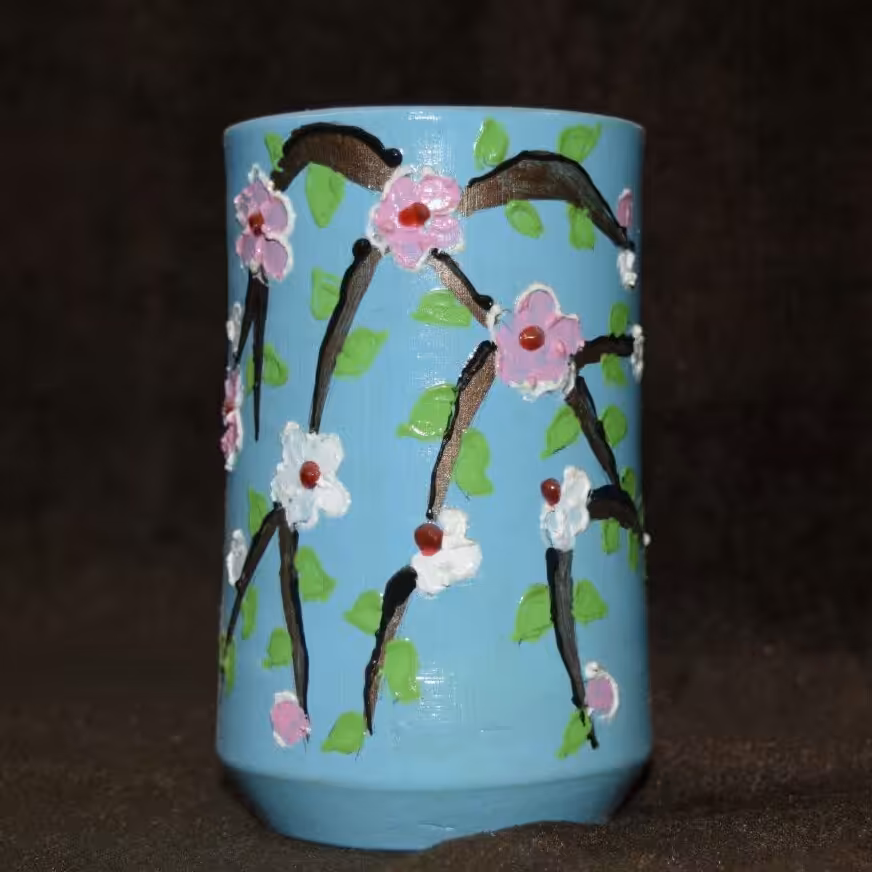 جاقلمی طرح گل برجسته .رنگ ابی روشن .قد 10سانت.قابل شستشو.قابل سفارش در طرح ورنگ دلخواه شما 