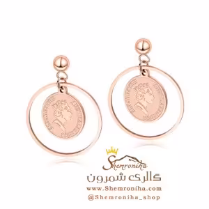 گوشواره حلقه پلاک ملکه EAR458R0