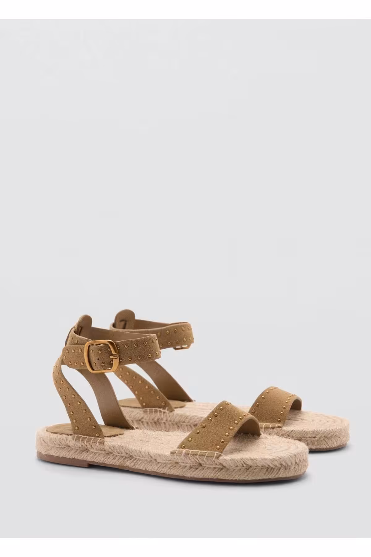 صندل چند رنگ زنانه های چرمی برجسته MANGO