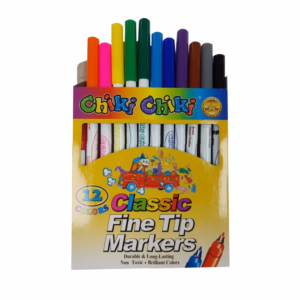 ماژیک 12 رنگ برند چیکی چیکی / ماژیک 12 رنگ چیکی چیکی کارتونی 