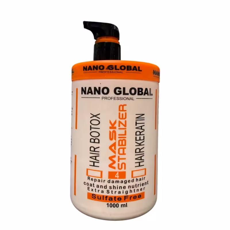 ماسک مو نانو گلوبال ترمیم کننده و فاقد سولفات | سفید رنگ | 1000 میلی لیتر | NANO GLOBAL professional Mask Stabilizer