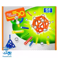 بازی فکری آموزشی مگنت تیپ دو کلاسیک راد و گوی مگ (64 تکه) Play Magnet