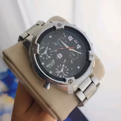 ساعت والار مردانه بند استیل نقره ای