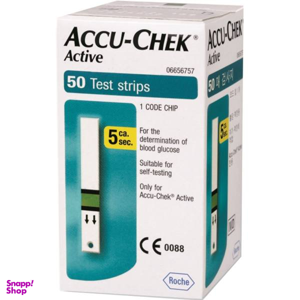 نوار تست قند خون آکیو چک (Accu Chek) مدل اکتیو بسته 50 عددی