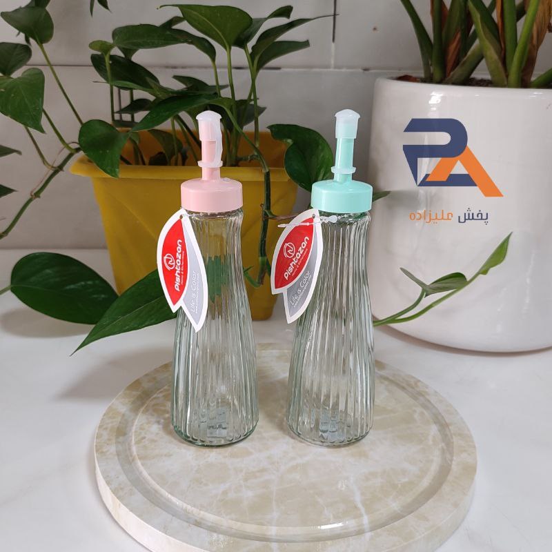  آبلیموخوری جا آبلیمو لاوین درب رنگی شیشه ای درب پلاستیکی جنس خوب طراحی زیبا 