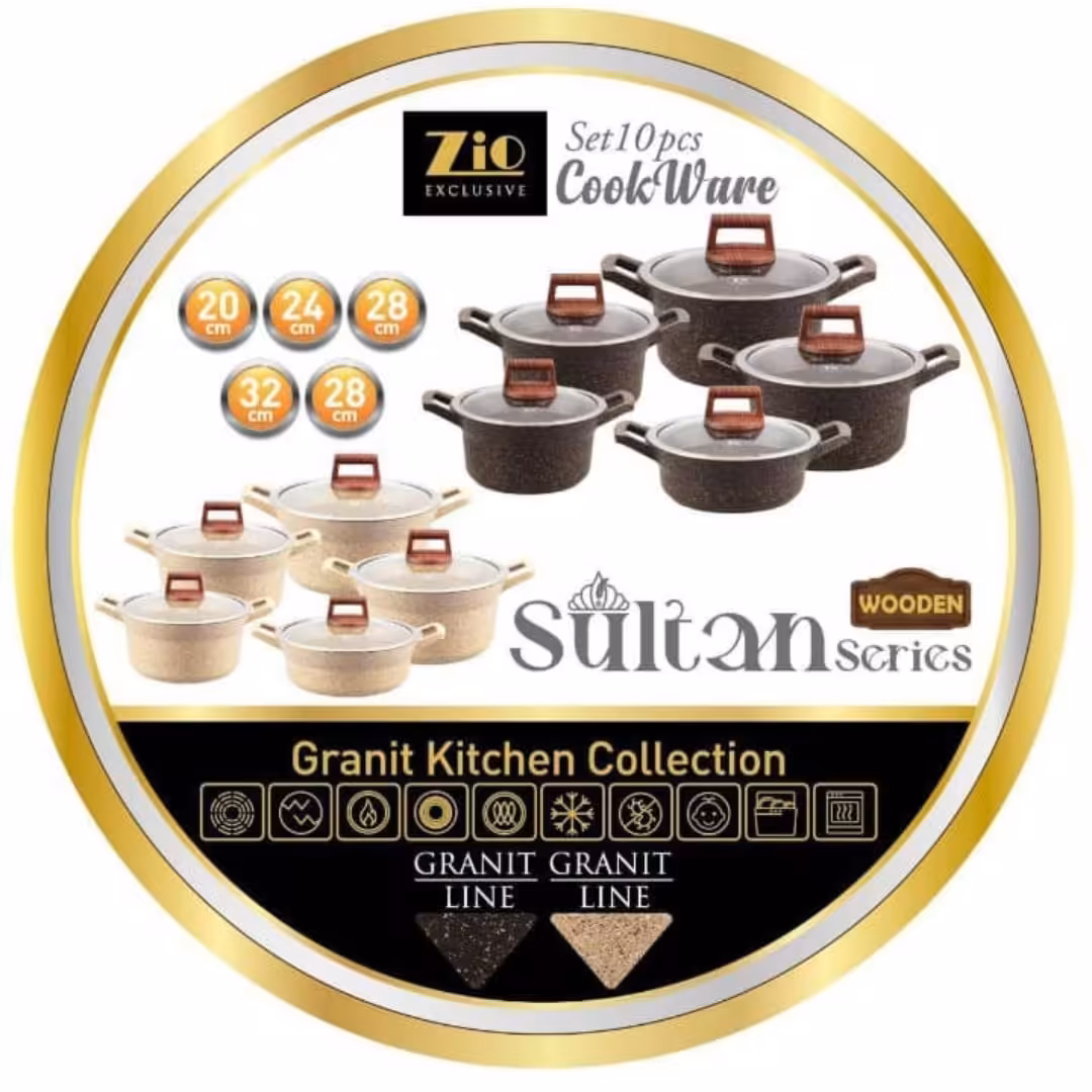 قابلمه 10پارچه مارک زیو  مدل سلطان7150