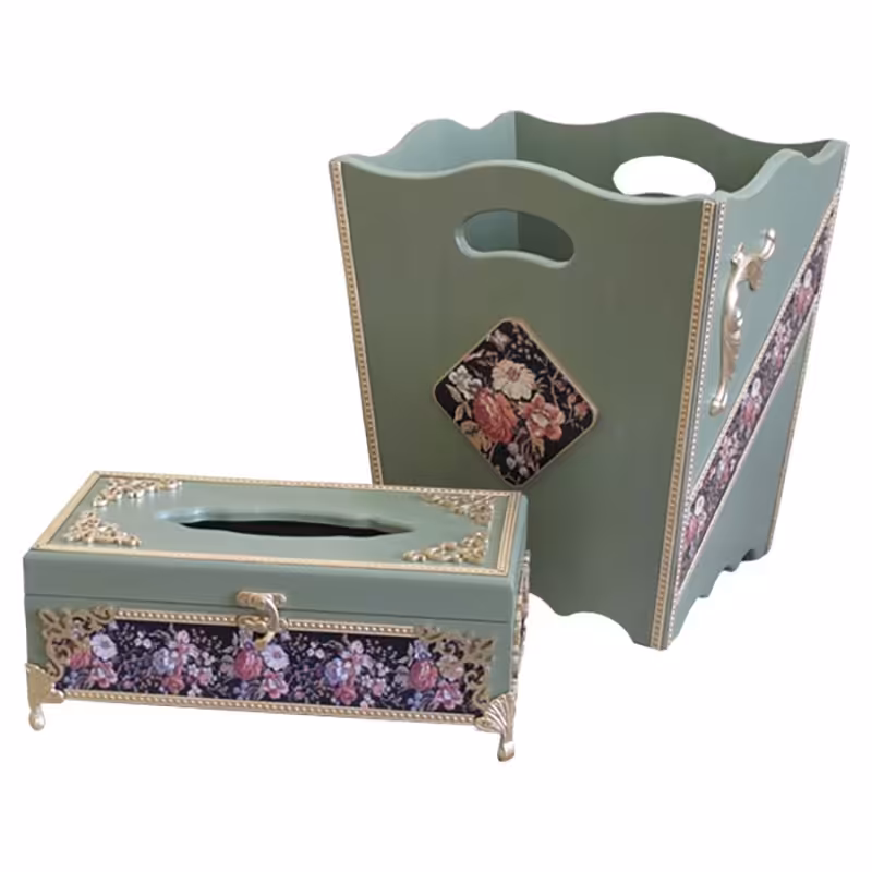 ست سطل و جعبه دستمال کاغذی مدل Sd012