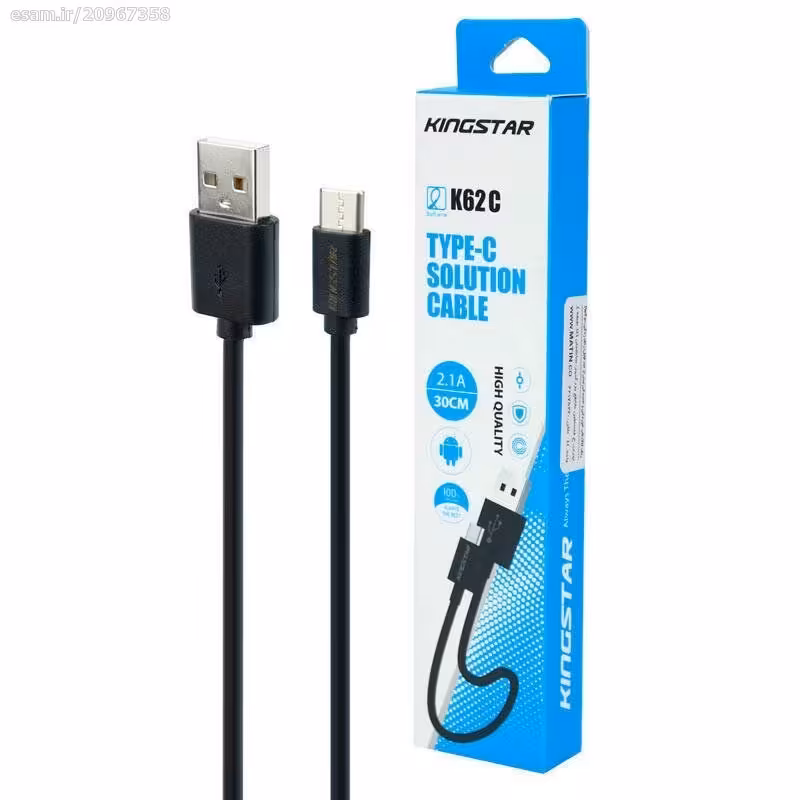 کابل تبدیل USB به USB-C  کینگ استار مدل K80 A طول 0.3 متر