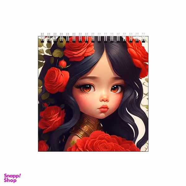 دفتر طراحی طرح دختر و رزها کد 1820121