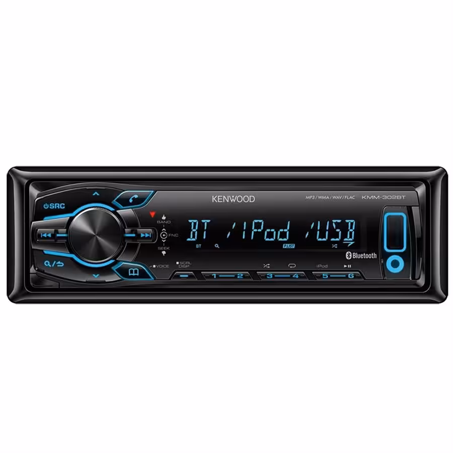 پخش کننده خودرو کنوود مدل KMM-302BT دارای بلوتوث داخلی
