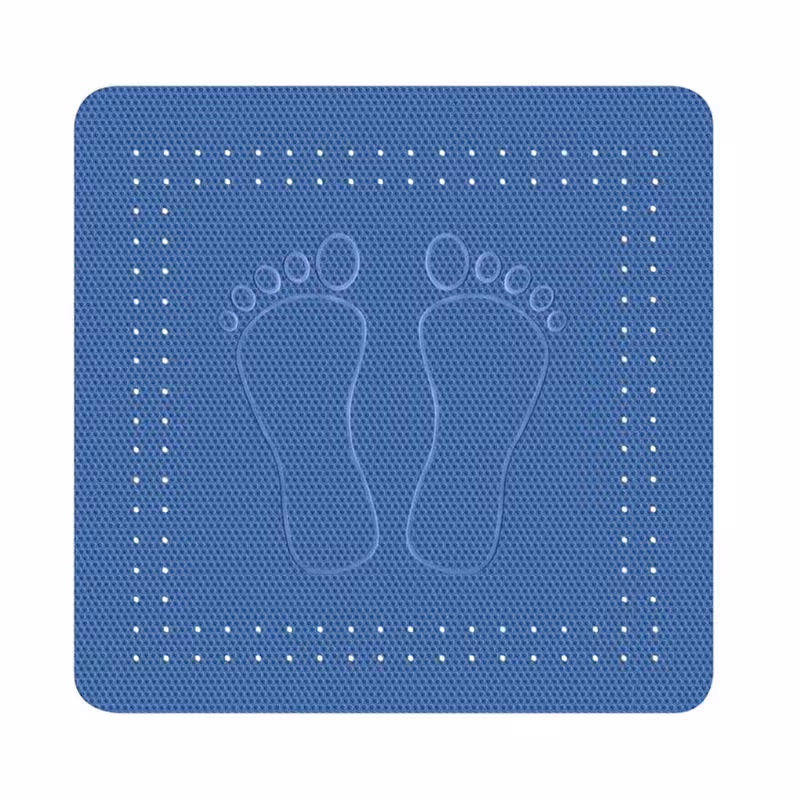 کفی ضد لغزش وان حمام آبی تیره مدل 55*55 foot مربعی