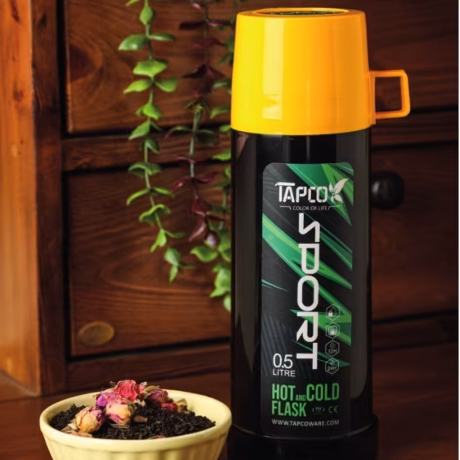 فلاسک یا فلاکس نیم لیتری داخل شیشه مارک اسپورت