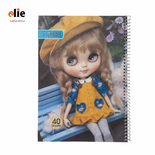 دفتر 40 برگ عروسکی ایمان طرح 03