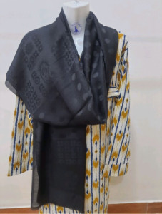 شال نخی مشکی ارسال رایگان