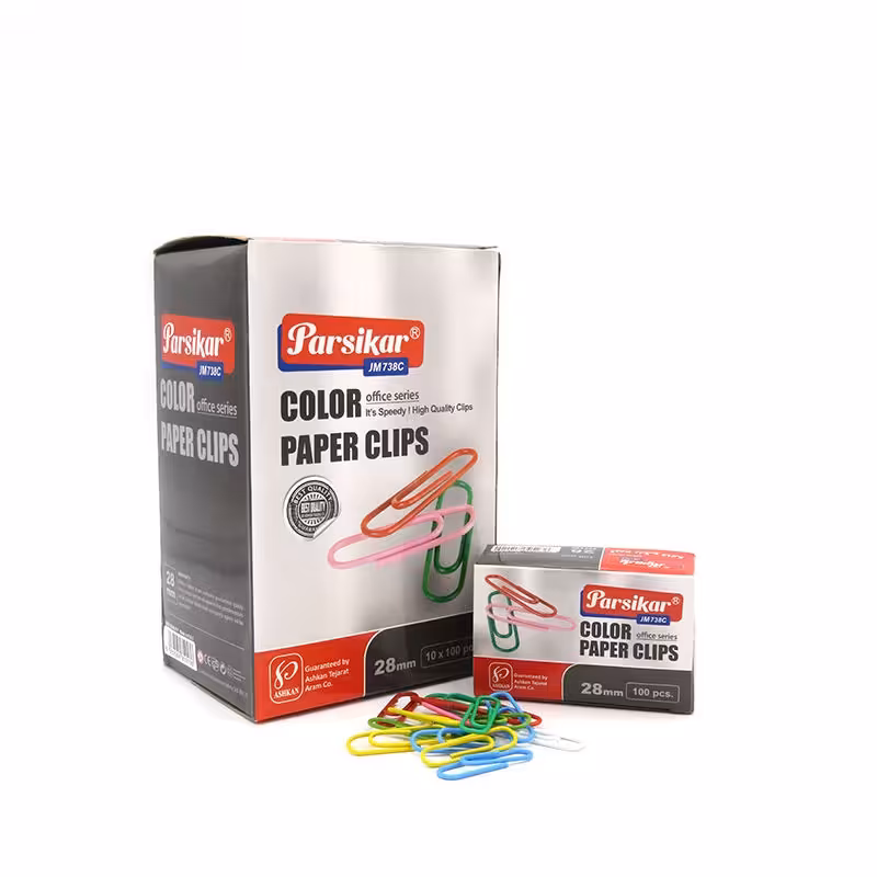 گیره کاغذ پارسیکار مدل JM738 بسته 1000 عددی