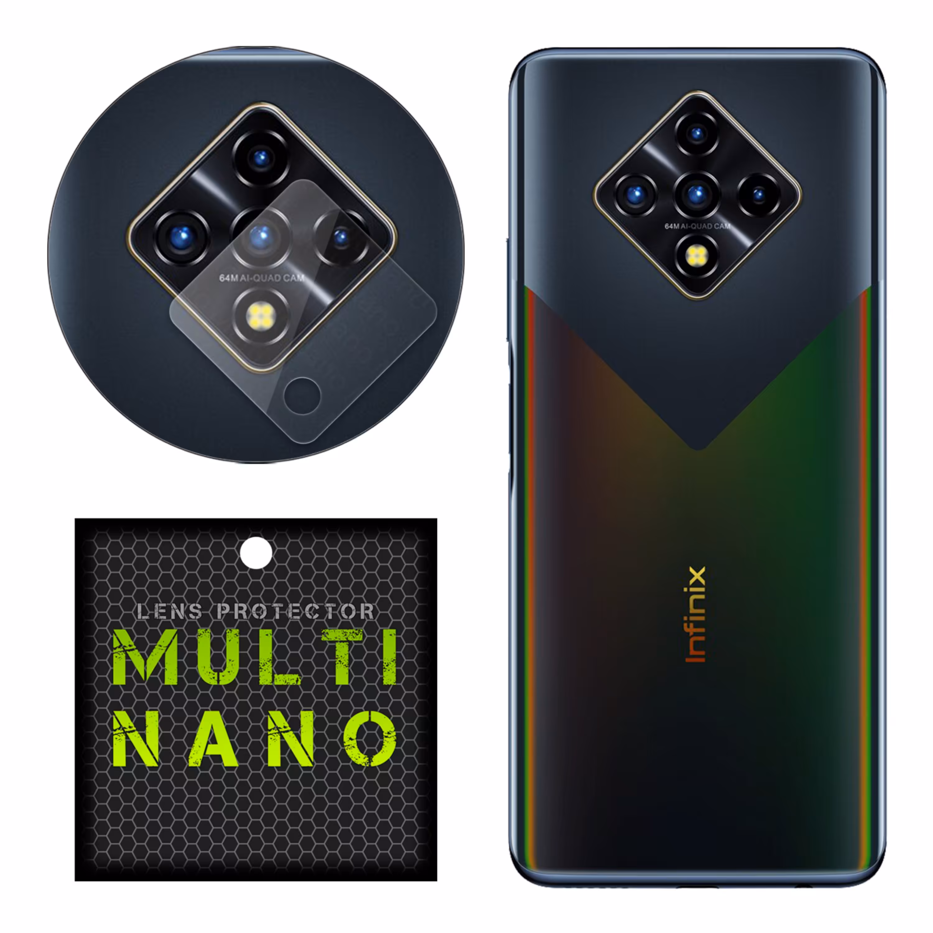 محافظ لنز دوربین MultiNano مدل X-L1N مناسب برای موبایل اینفینیکس Zero 8