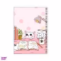 دفتر مشق 100 برگ بامبیلیپ طرح گربه اهل مطالعه کد 7630302