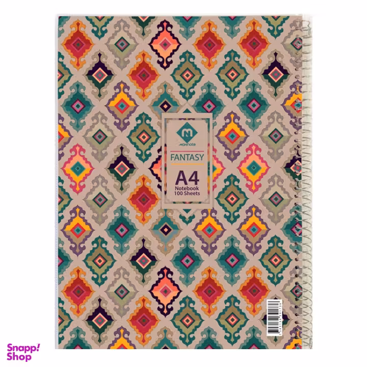 دفتر سیمی 100 برگ A4 مکث نوت (Max Note) مدل جلد طلقی کد 6_9173