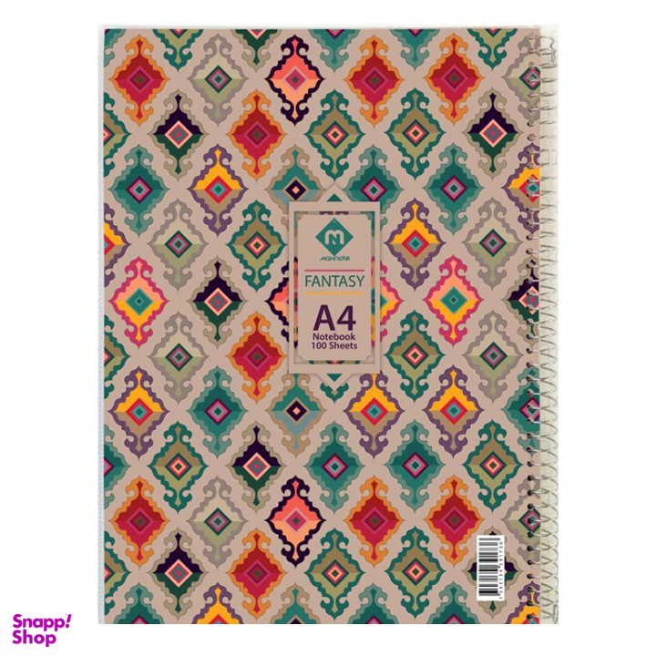 دفتر سیمی 100 برگ A4 مکث نوت (Max Note) مدل جلد طلقی کد 6_9173