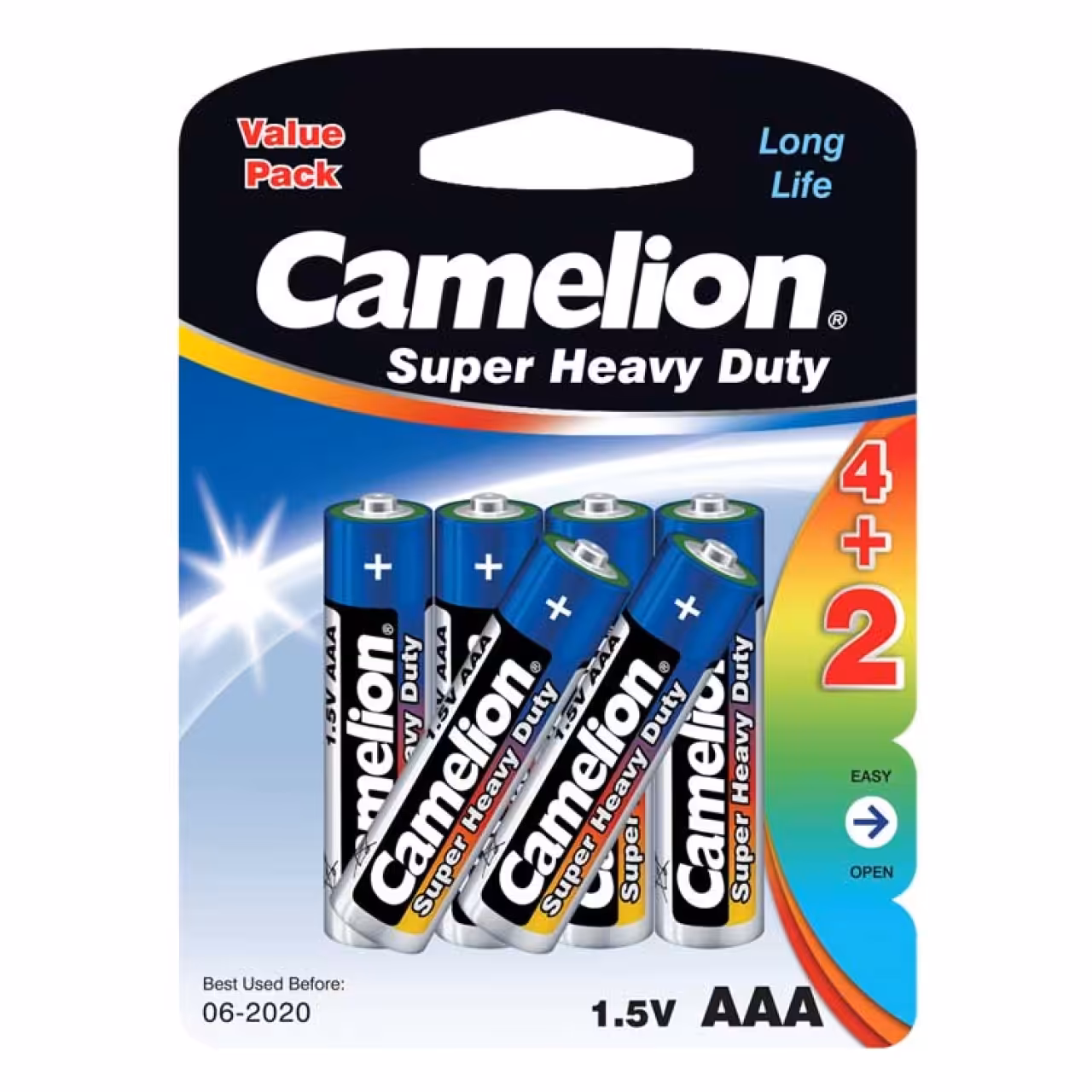 باتری نیم قلمی کملیون مدل Super Heavy Duty بسته 6 عددی