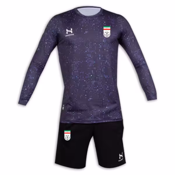 پیراهن و شورت دروازه بانی ایران 2023 (سرمه ای)